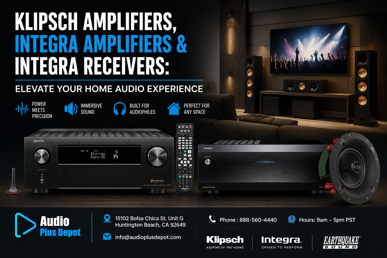 Klipsch Amplifiers, Integra Amplifiers & Integra Receivers Elevate Your Home Audio Experience